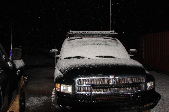 Snow on truck